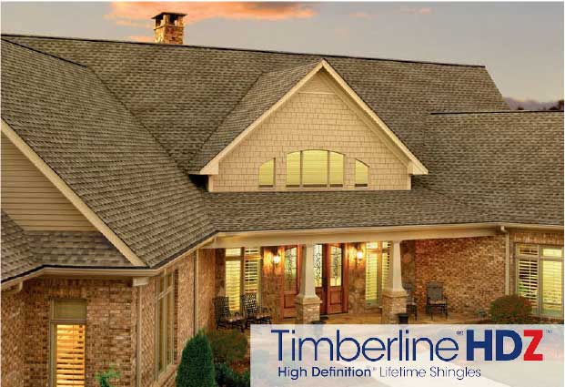 GAF Timberline HDZ shingles installed on a finished home