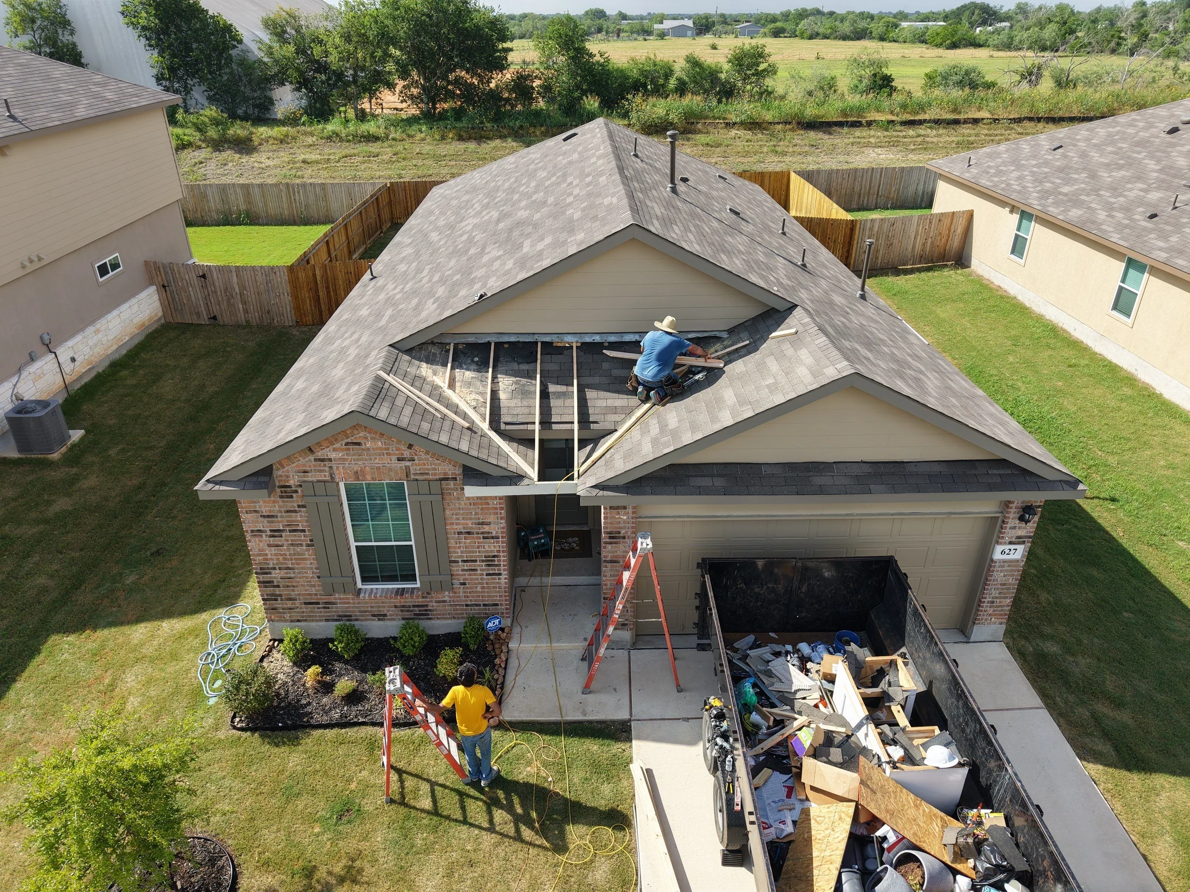 Revamped Roofing repair project in progress