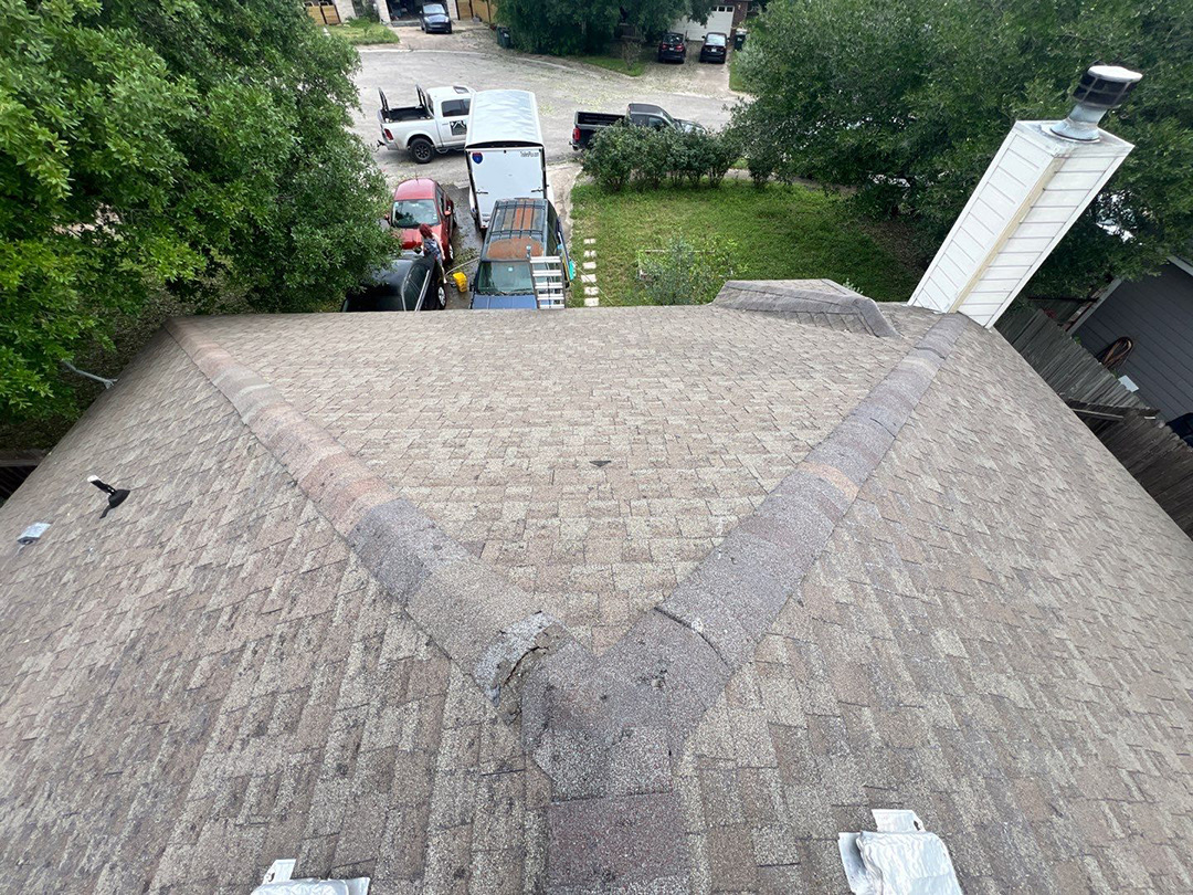 Full roof overview captured during an inspection